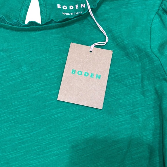 NWT BODEN Green shirt women's size 2 XS New with Tag - Picture 3 of 3